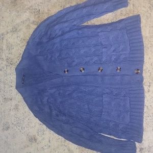 Blue button up cardigan